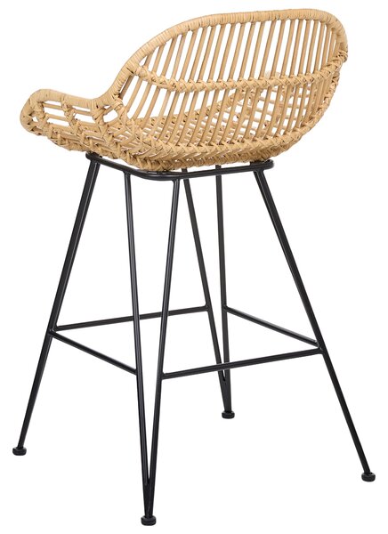 Bárszék kétdarabos szettben TERRELL Rattan Természetes
