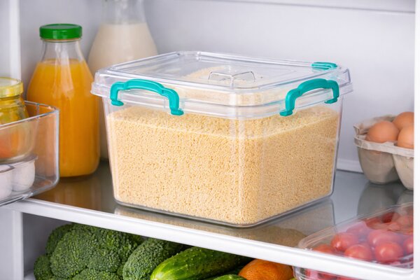 POLY TIME Szögletes multibox 6 L 26,2x26,2x17 cm átlátszó zöld füllel