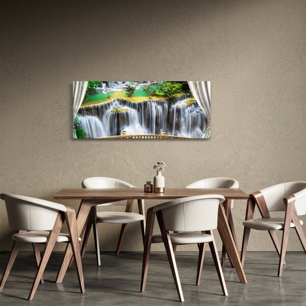 Kép - Varázslatos vízesések megtekintése (120x50 cm)