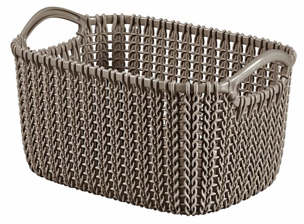 CURVER Knit szögletes tároló kosár 3 L XS 16,7x13,7x24,7 cm szürke