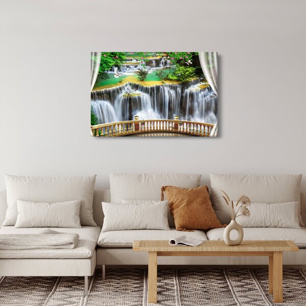 Kép - Varázslatos vízesések megtekintése (90x60 cm)