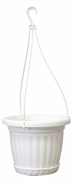 Függő cserép 30-as 29x25,5 cm fehér műanyag