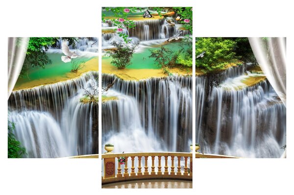 Kép - Varázslatos vízesések megtekintése (90x60 cm)