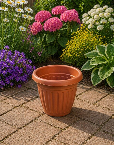 Cserép 35 cm 35x 26,5 cm terrakotta műanyag