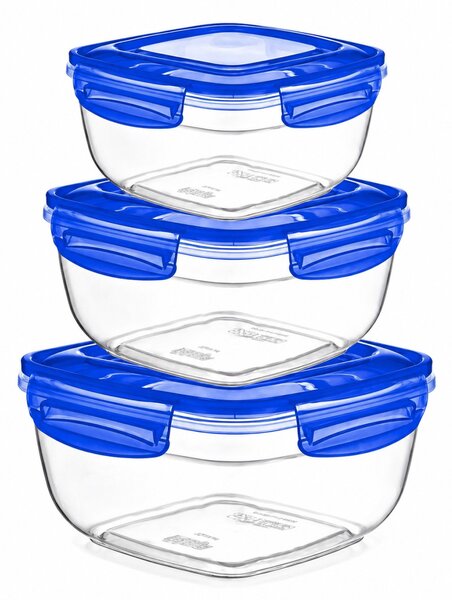 DÜNYA Ételtartó szögeletes 3 db-os szett (275 / 500 / 900 ml )