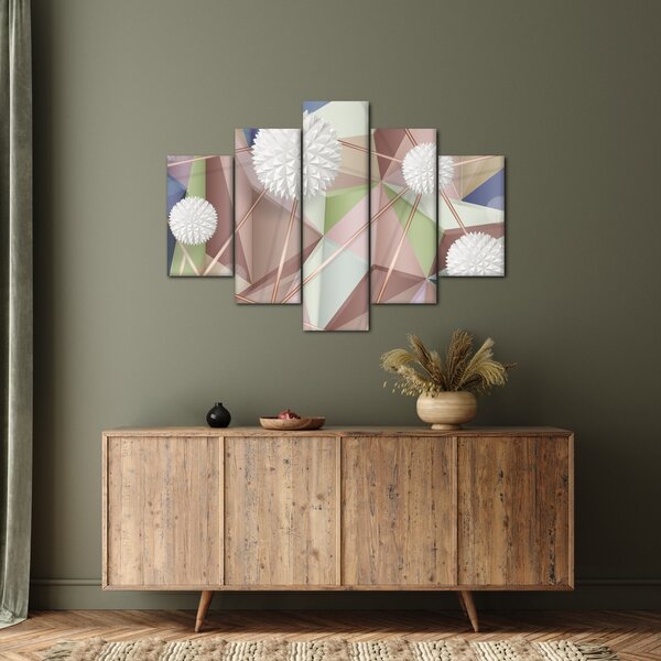Kép - 3D absztrakció pasztell színekben (150x105 cm)