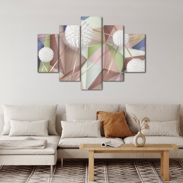 Kép - 3D absztrakció pasztell színekben (150x105 cm)