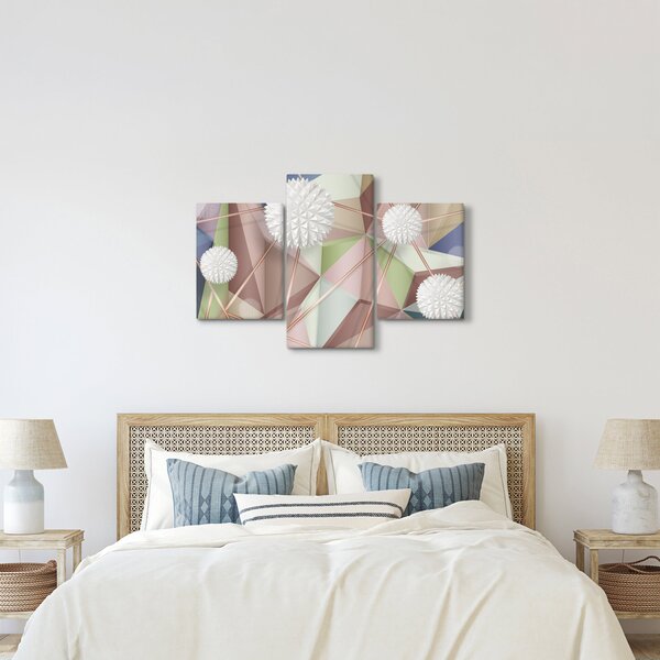 Kép - 3D absztrakció pasztell színekben (90x60 cm)