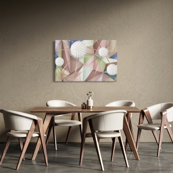 Kép - 3D absztrakció pasztell színekben (90x60 cm)
