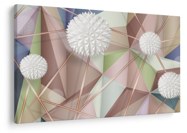 Kép - 3D absztrakció pasztell színekben (90x60 cm)
