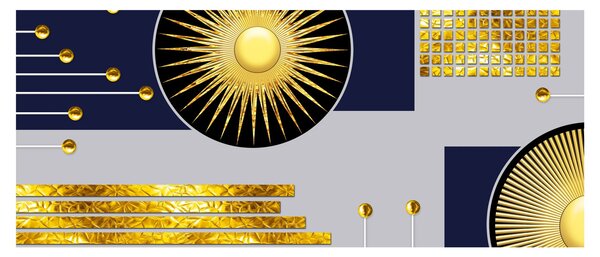 Kép - arany körök (120x50 cm)