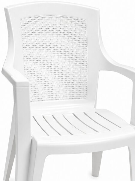 Progarden EDEN Szék magastámlás műanyag fehér rattan hatású 60x62x89 cm