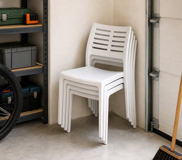 MISTRAL kerti szék 46,5x52,5x82 cm műanyag fehér