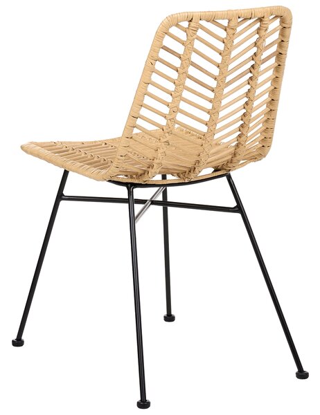 Étkezőszék kétdarabos szettben DILLEY Rattan Természetes