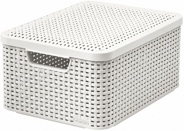 CURVER rattan kosár tetővel "M" méret 18 L 18,7x39,3x29,3 cm fehér