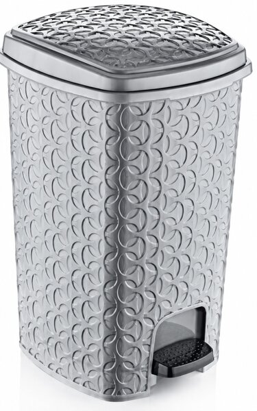 POLY TIME Pedálos szemetes betéttel 12 L 26x30x35 cm szürke