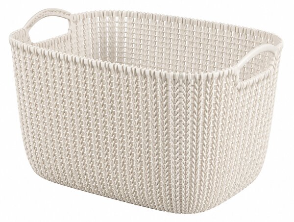 CURVER Knit kosár téglalap alakú 19 L fehér 40x30x23 cm