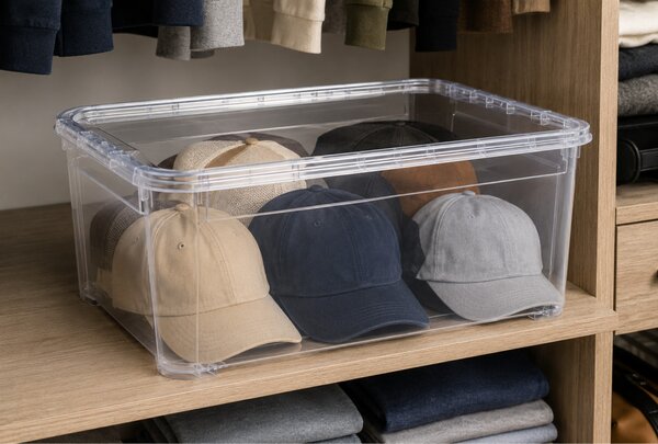 CURVER T-box tárolódoboz M méretben 32 L 39x55,5x19 cm átlátszó