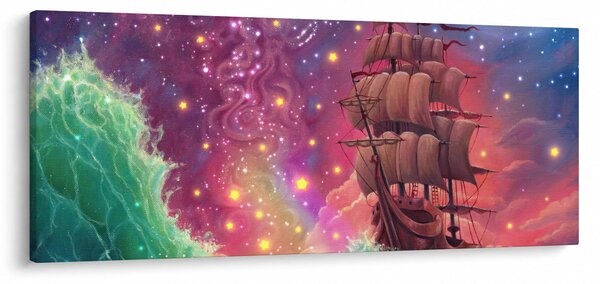 Kép - Hajó űr égbolttal (120x50 cm)
