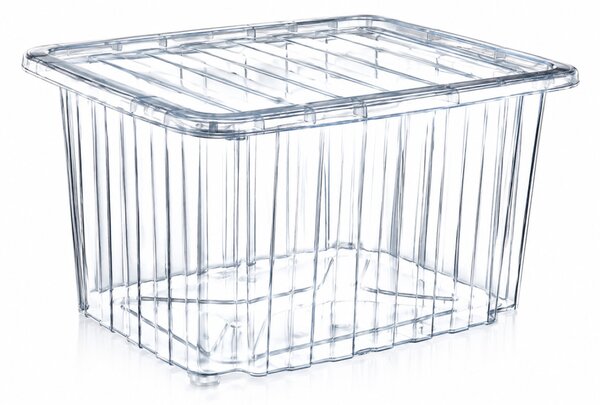 POLY TIME Univerzális tároló box 23 L 35,5x43x23 cm átlátszó