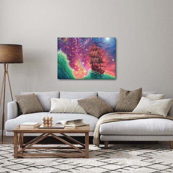 Kép - Hajó űr égbolttal (70x50 cm)