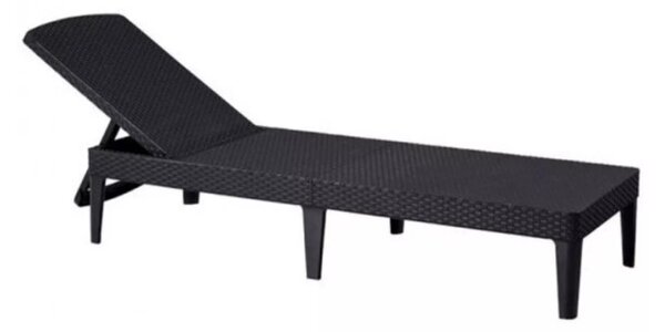 CURVER KETER Jaipur kerti nyugágy napozóágy grafit műanyag rattan hatású 187x58x29 cm