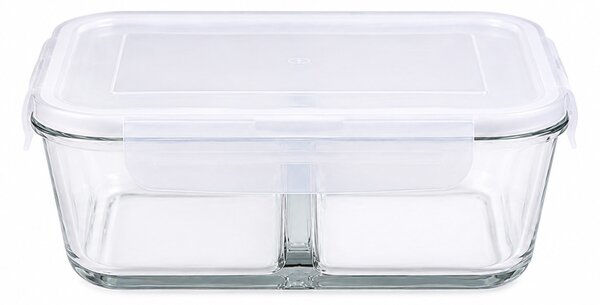 LAV osztott üveg ételtároló 1,1 L 6,5x15X20,5 cm