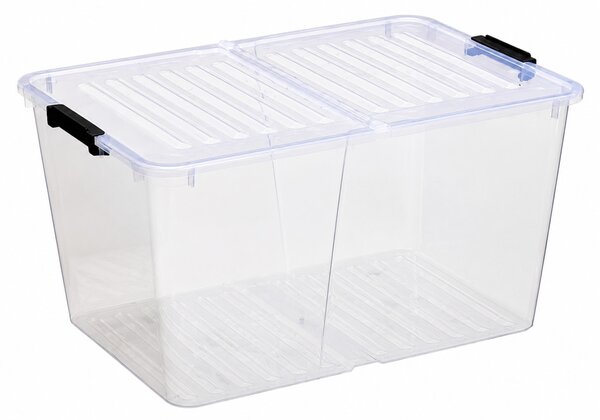 HOME BOX Flex tároló 50 L 56x39x30 cm átlátszó