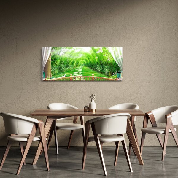 Kép - Trópusi kertre néző kilátás (120x50 cm)