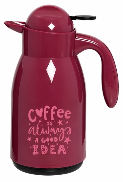 Termosz 1 L Coffe Always felirattal 26x13,5 cm