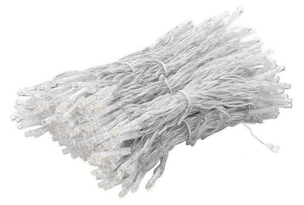 LED-es jégcsap fényfüggöny 2 méretben, hidegfehér-230 LED-del