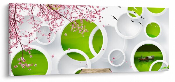 Kép - móló a tó felett (120x50 cm)