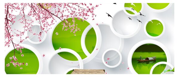 Kép - móló a tó felett (120x50 cm)