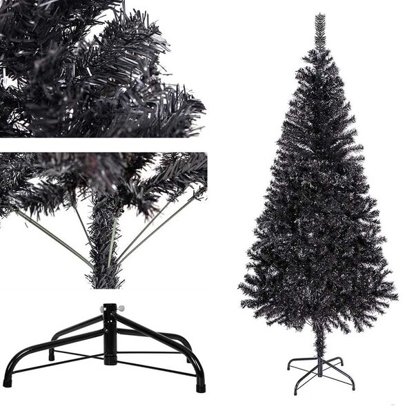Fekete műfenyő, 120cm 230ág