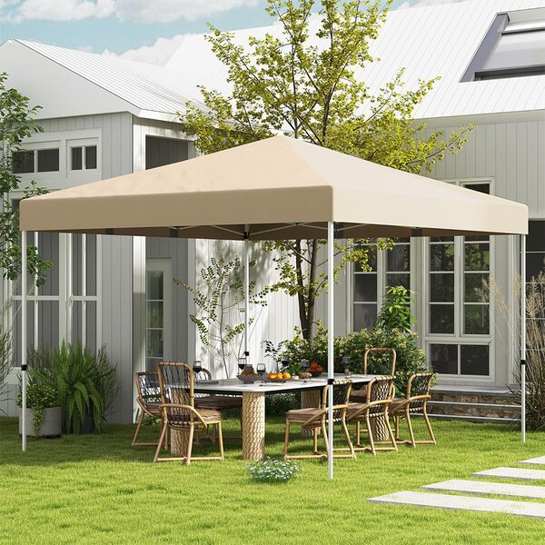 Pavilon hátfallal, zsebekkel 3x3x2,8 m, bézs