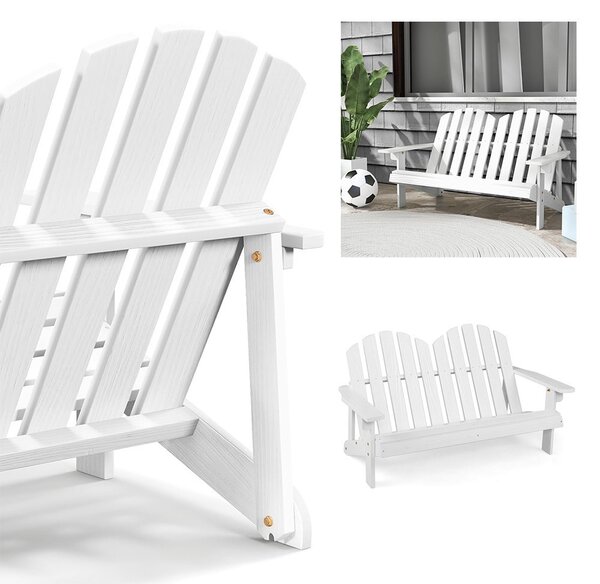 2 személyes adirondack szék gyerekeknek, fehér