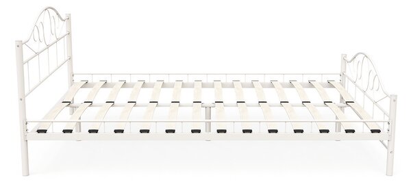 Mimi fém ágykeret ajándék ágyráccsal több méretben és színben-Fehér 160x200cm