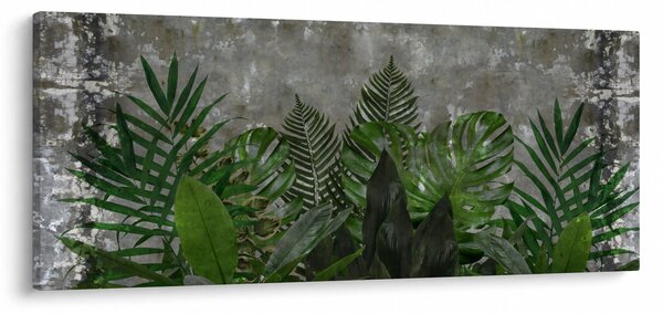 Kép - Betonfal növényekkel (120x50 cm)