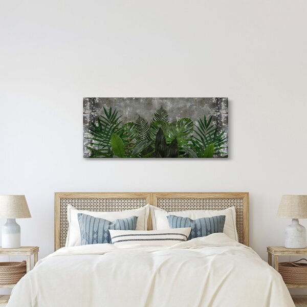 Kép - Betonfal növényekkel (120x50 cm)