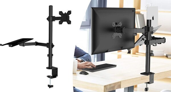 Asztali monitor és laptoptartó állvány