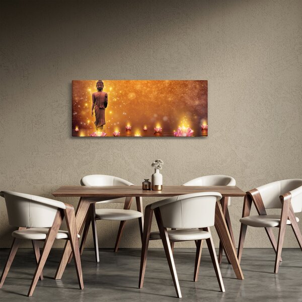 Kép - Buddha arany csillogással (120x50 cm)