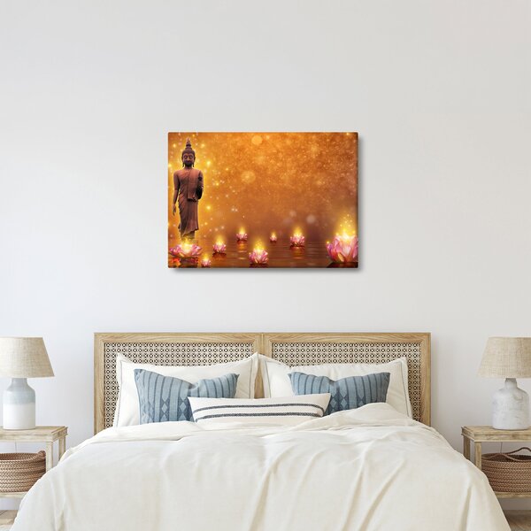 Kép - Buddha arany csillogással (70x50 cm)