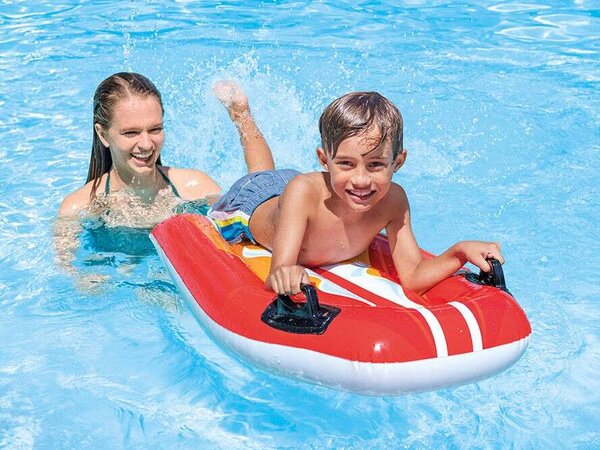 Felfújható deszka fogantyúkkal gyerekeknek piros intex