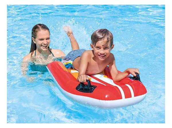 Felfújható deszka fogantyúkkal gyerekeknek piros intex