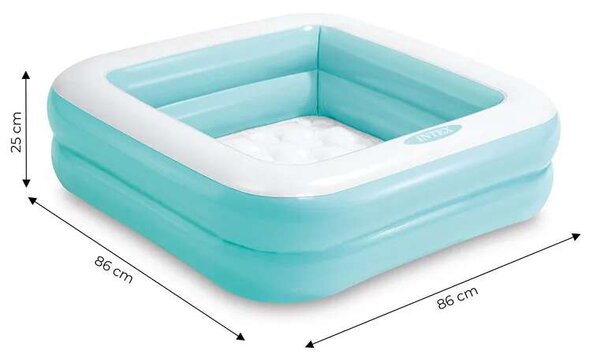 INTEX 57100 felfújható gyerekmedence, 57 l, 86 x 86 x 25 cm, kék