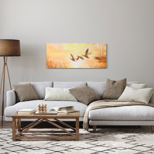 Kép - Daruk naplementekor (120x50 cm)