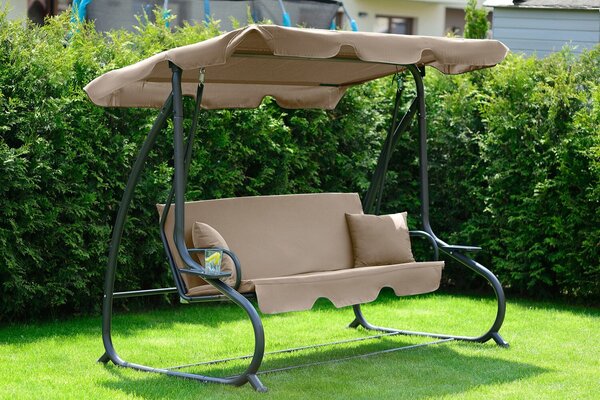 Funfit Garden Deluxe dönthető kerti Hintaágy - bézs