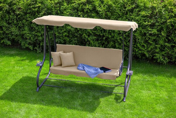 Funfit Garden Deluxe dönthető kerti Hintaágy - bézs