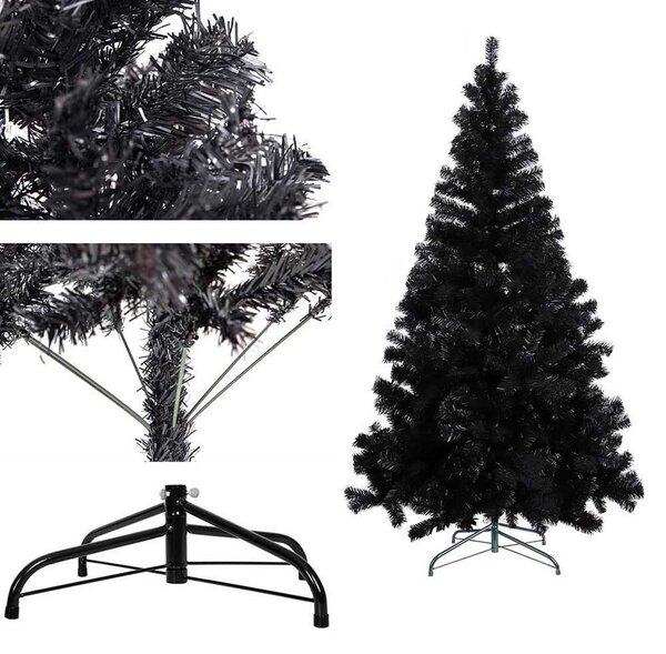Fekete műfenyő, 210cm 1000ág