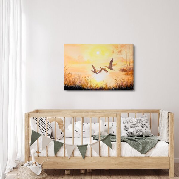 Kép - Daruk naplementekor (90x60 cm)